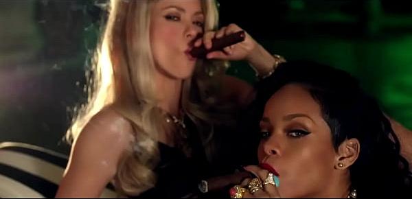  Shakira and Rihanna smoking cigars